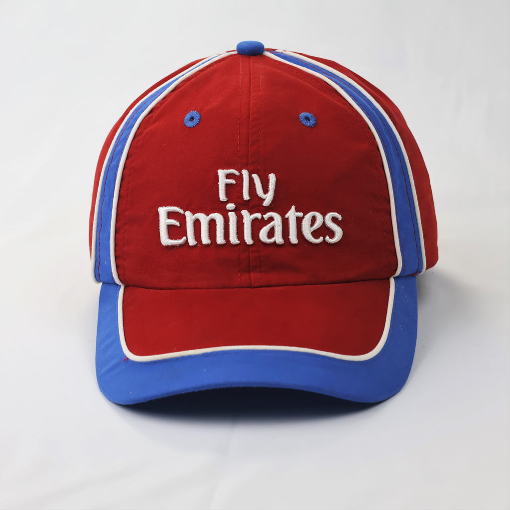 Fly Emirates Official Red & Blue Racing Sport Thrifted Cap