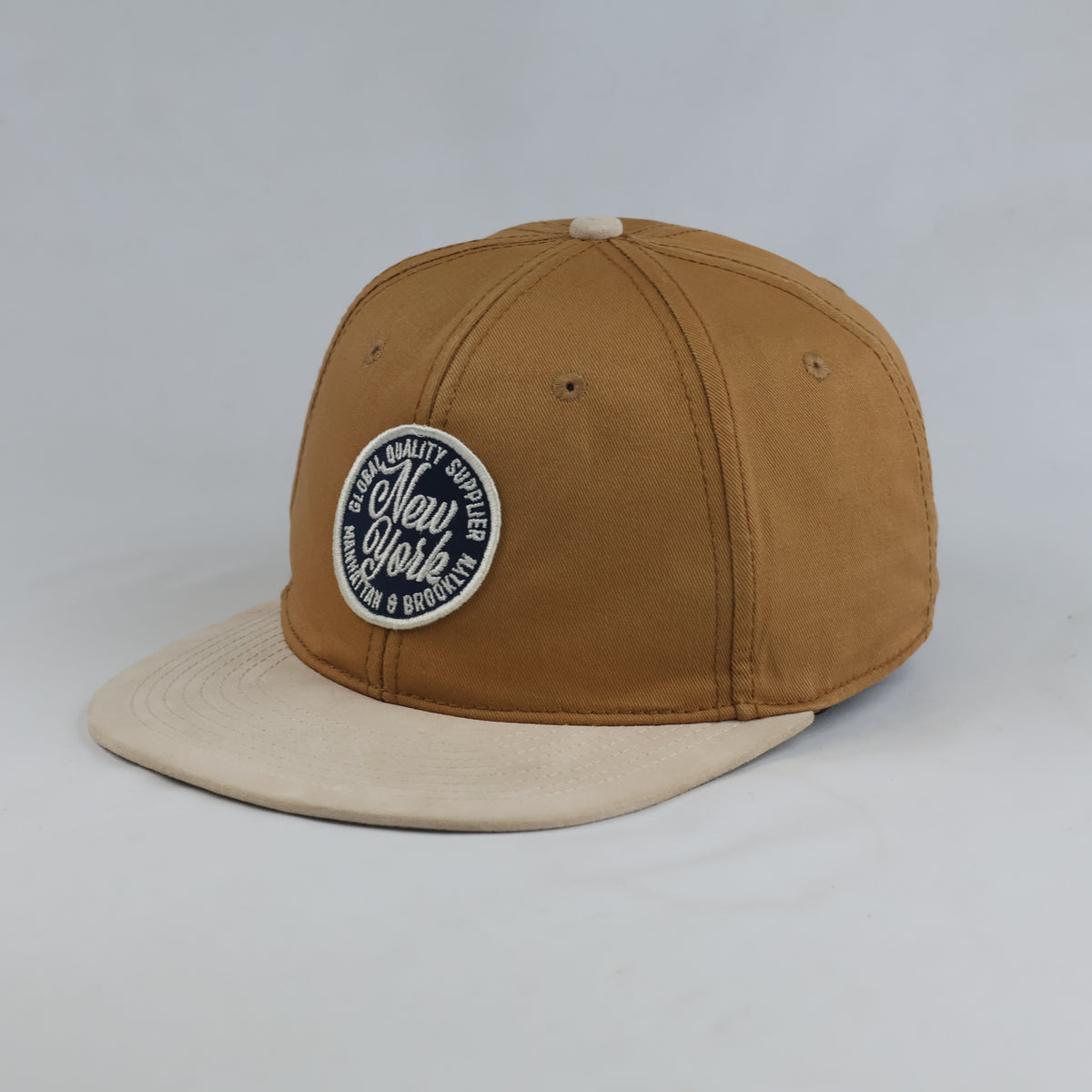 Thrifted H&M New York Global Supplier Snapback Cap - Tan (57-58cm) | 10632