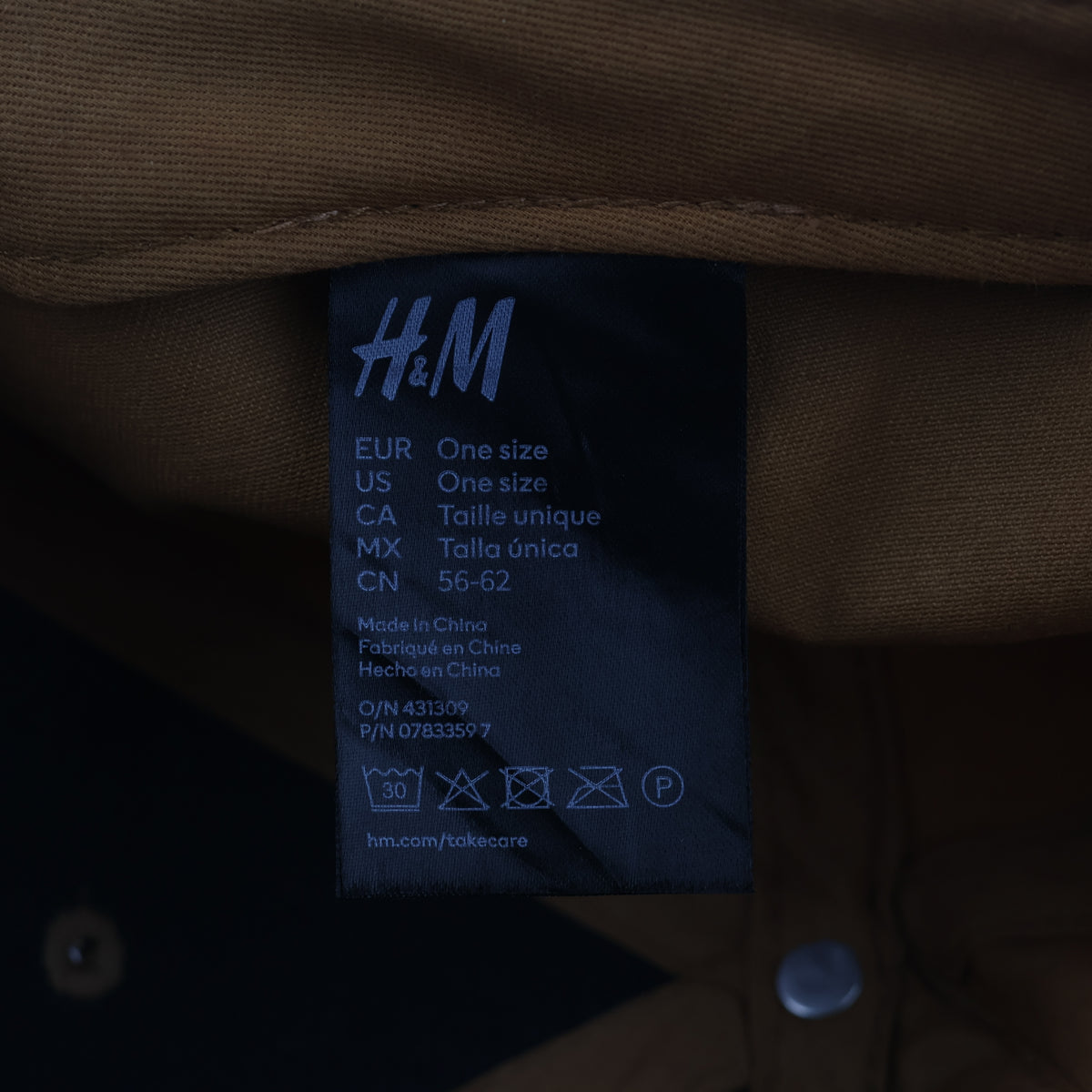 Thrifted H&M New York Global Supplier Snapback Cap - Tan (57-58cm) | 10632