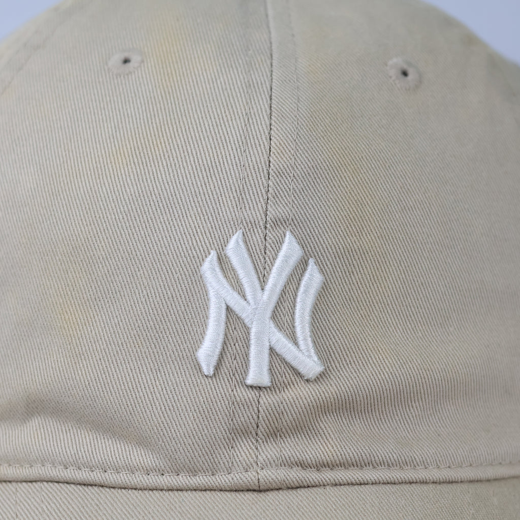 MLB Licensed New York Yankees Dad Hat | Thrifted Beige Cap 56-58cm