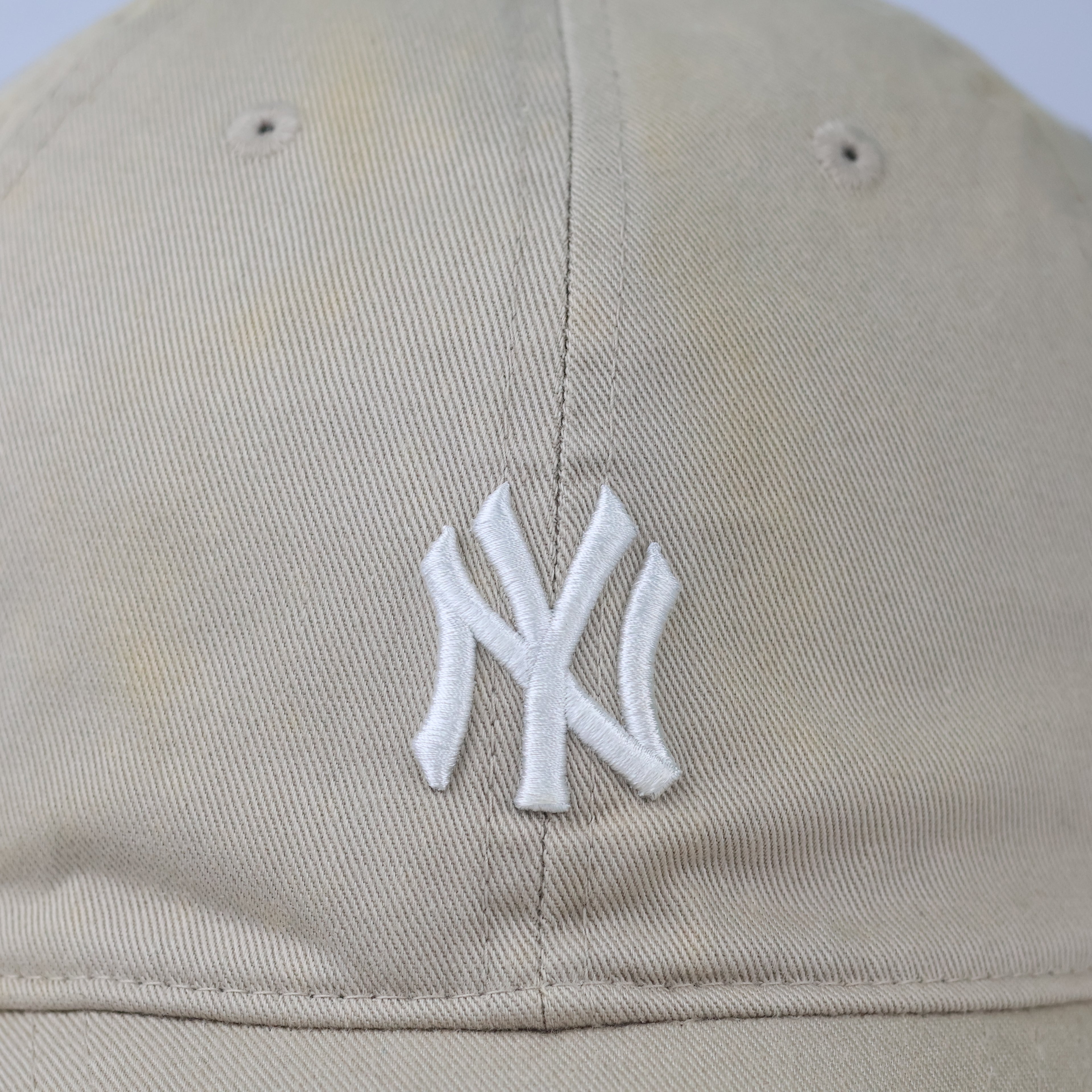 MLB Licensed New York Yankees Dad Hat | Thrifted Beige Cap 56-58cm