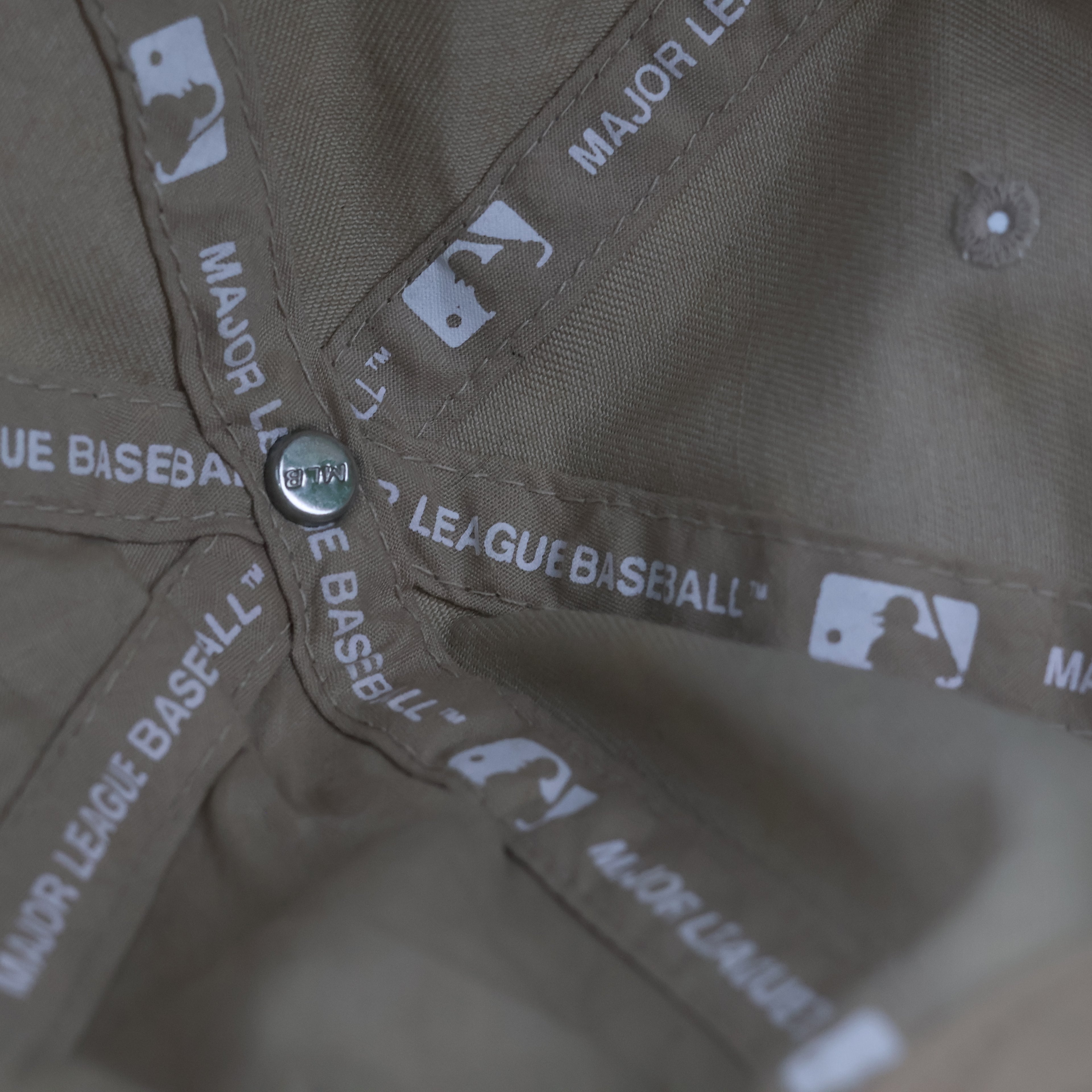 MLB Licensed New York Yankees Dad Hat | Thrifted Beige Cap 56-58cm