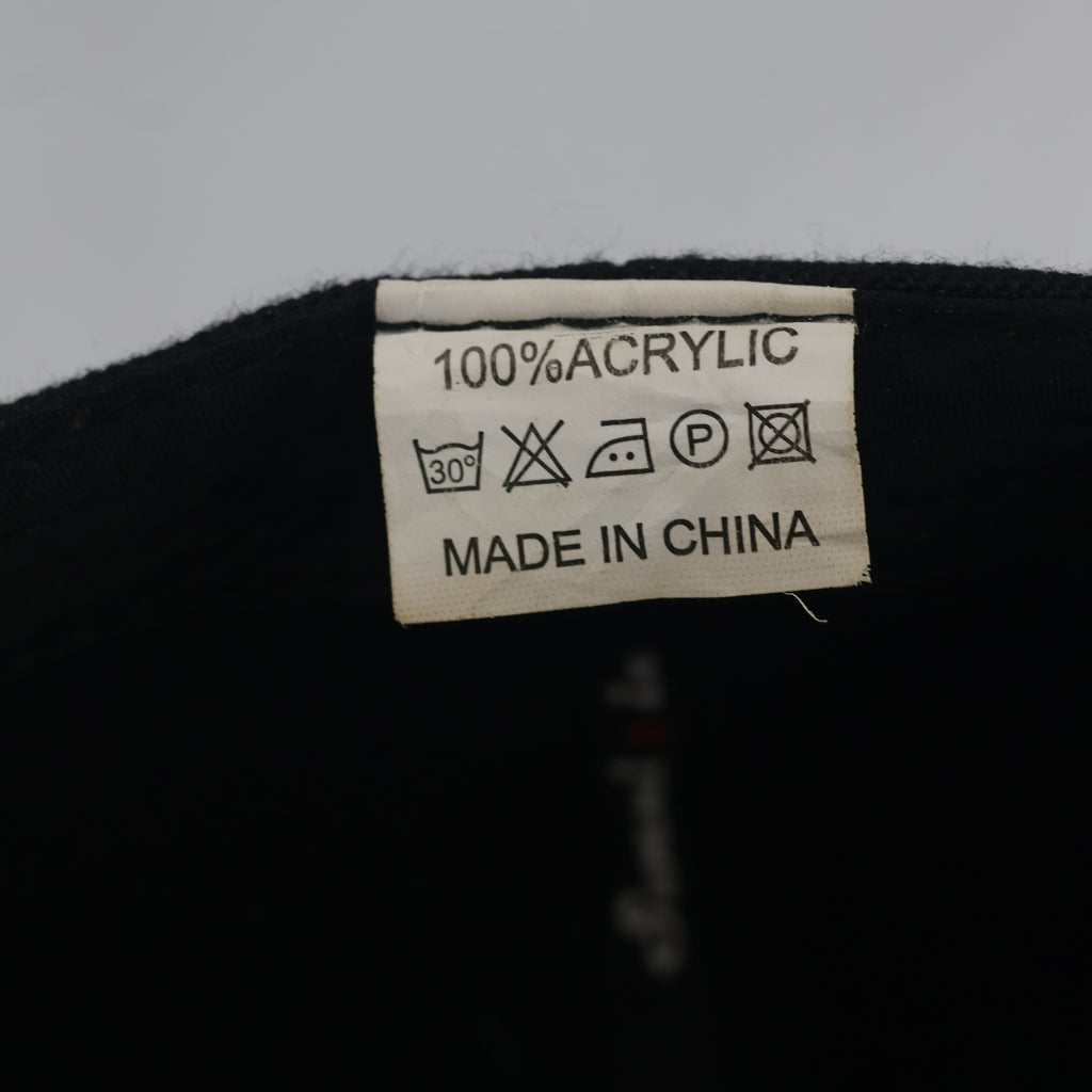 Thrifted Black Flat Brim "QUEEN" Snapback Hat | 10759