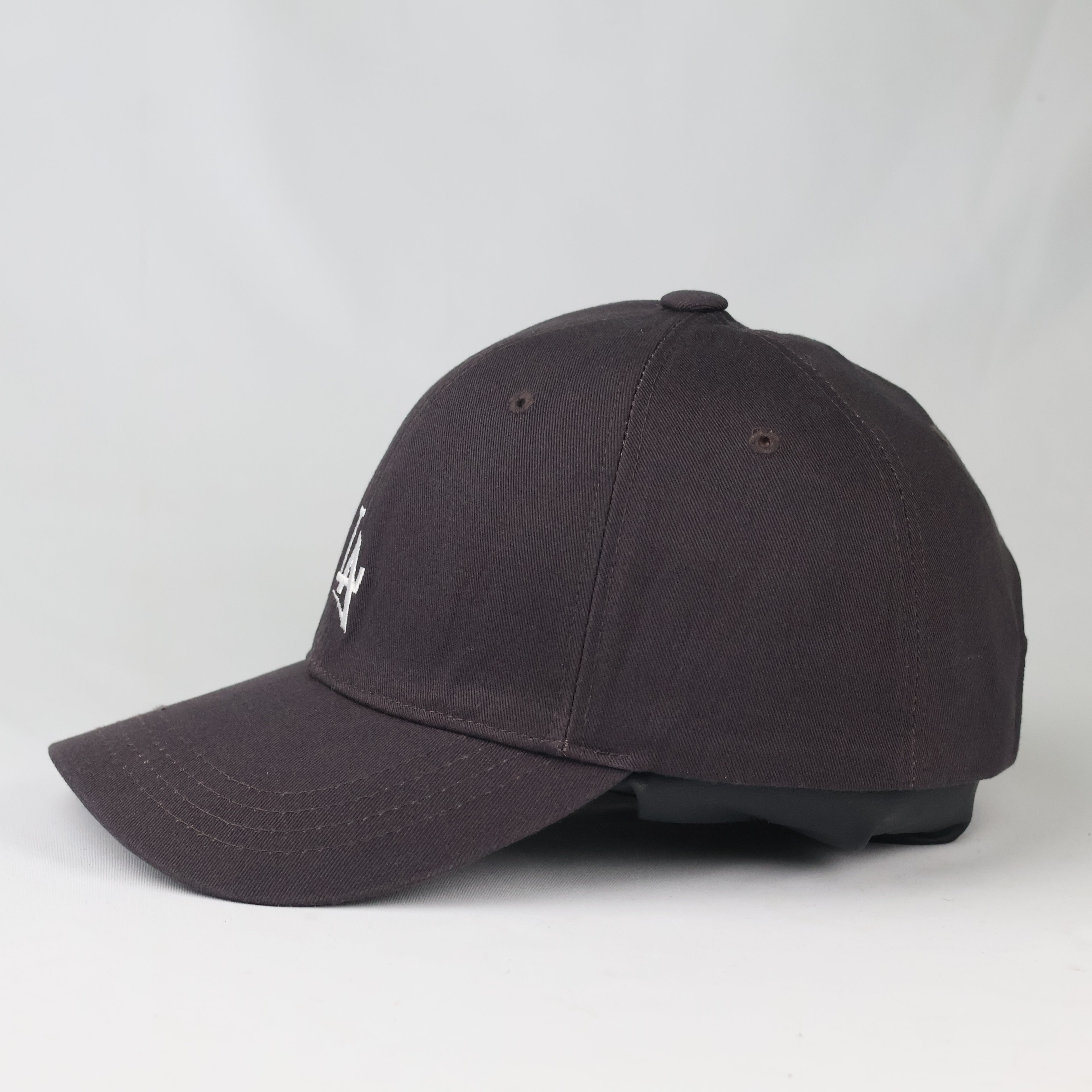 Retro LA Minimalist Embroidered Hat - Dark Espresso Brown Casual Cap