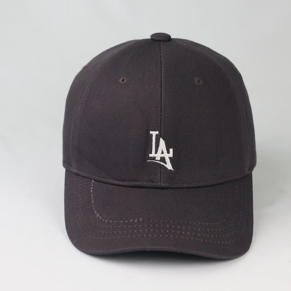 Retro LA Minimalist Embroidered Hat - Dark Espresso Brown Casual Cap