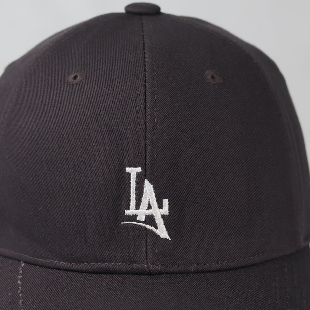 Retro LA Minimalist Embroidered Hat - Dark Espresso Brown Casual Cap