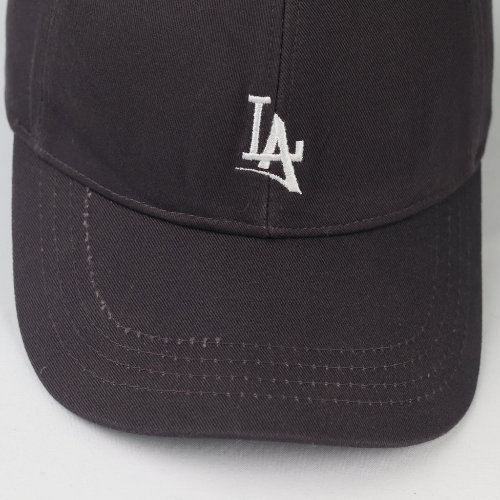 Retro LA Minimalist Embroidered Hat - Dark Espresso Brown Casual Cap