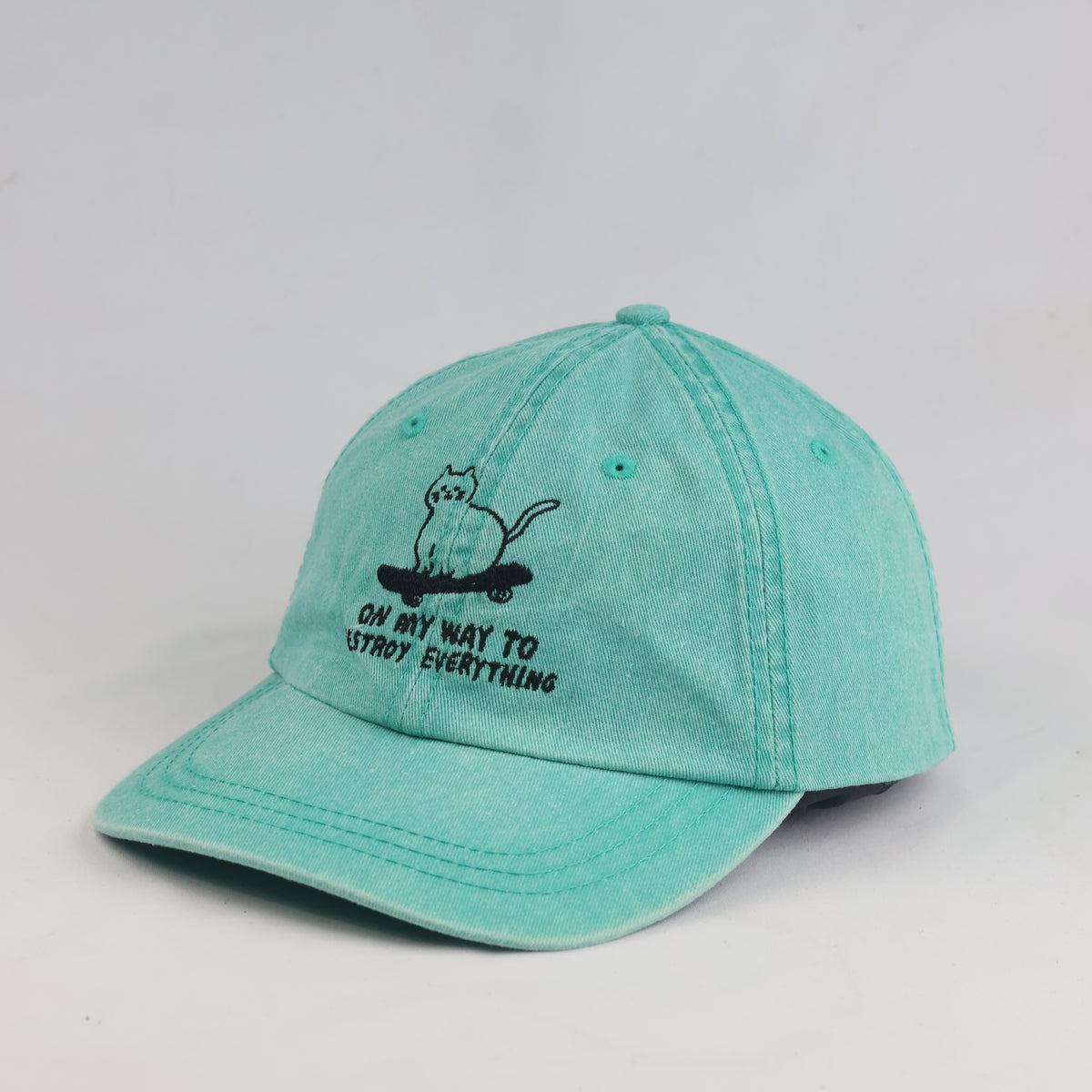 Thrifted Sportsman "On My Way To Destroy Everything" Mint Cap (56-57cm) |10646