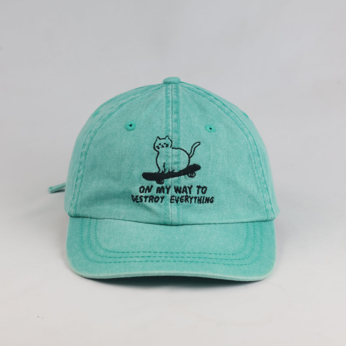 Thrifted Sportsman "On My Way To Destroy Everything" Mint Cap (56-57cm) |10646
