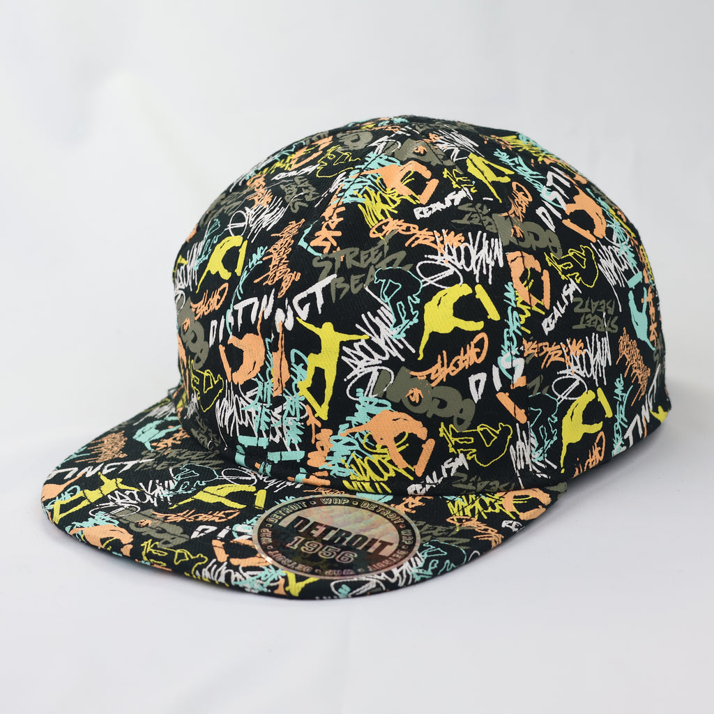 Detroit 1956 Graffiti Print Snapback Hat | Urban Streetwear Cap
