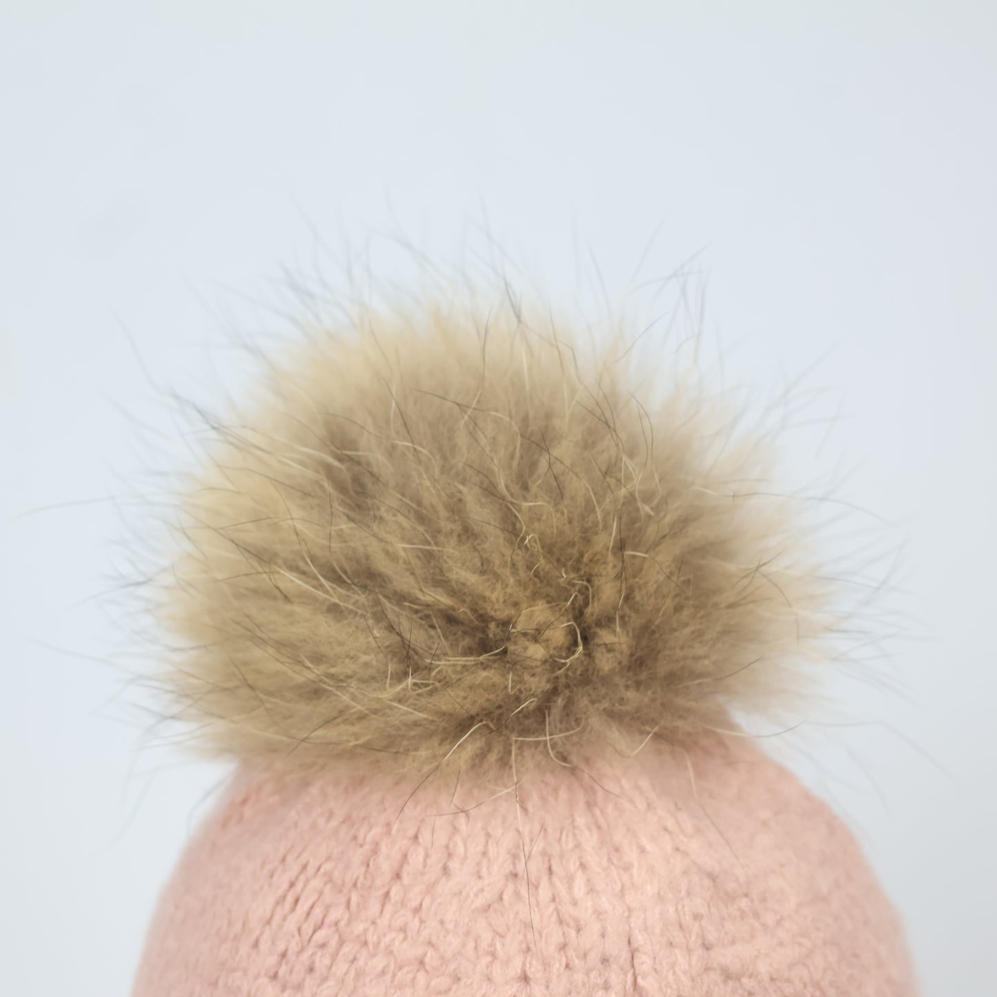 Cozy Blush Pink Sherpa Lined Earflap Hat with Pom Pom - Women’s Winter Headwear