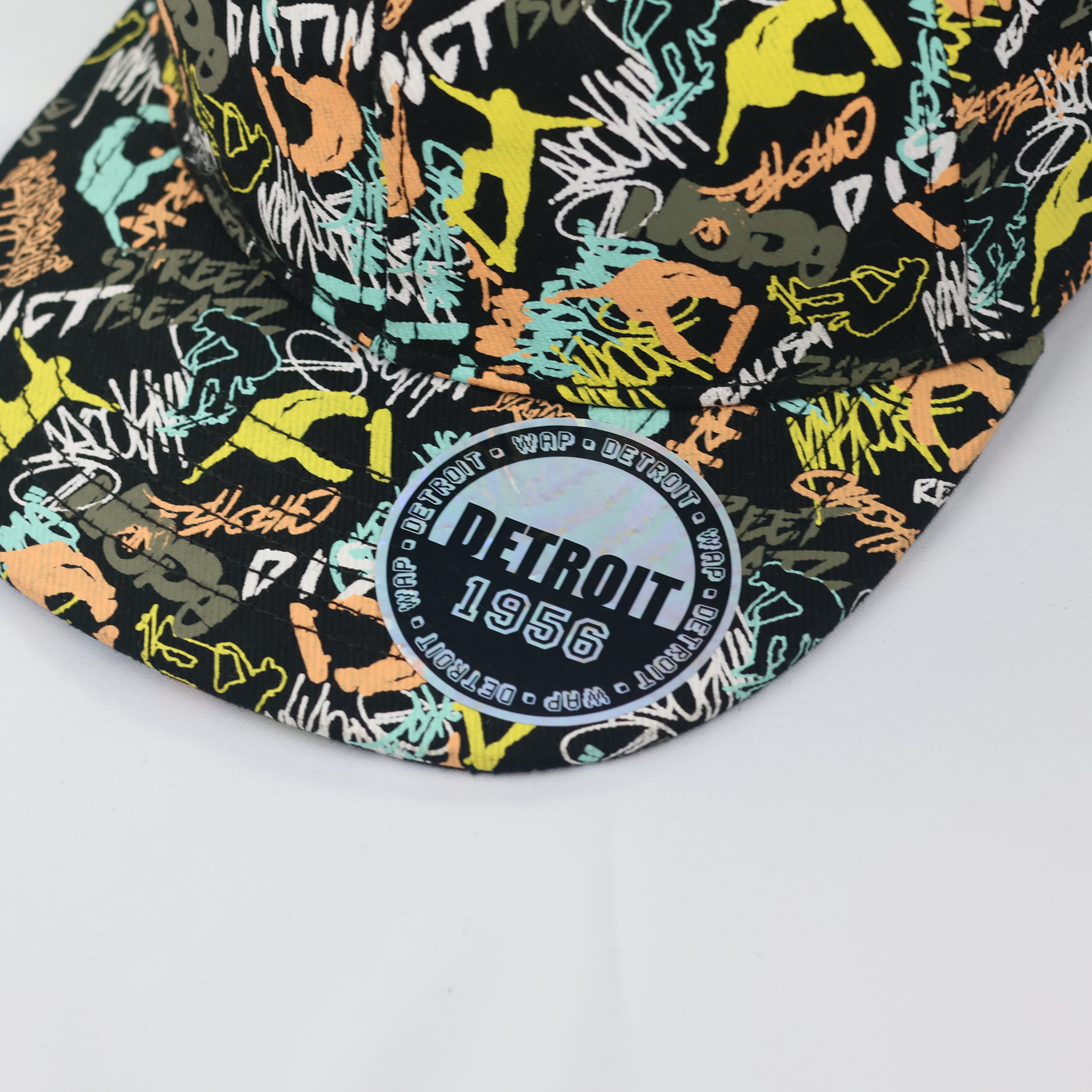 Detroit 1956 Graffiti Print Snapback Hat | Urban Streetwear Cap