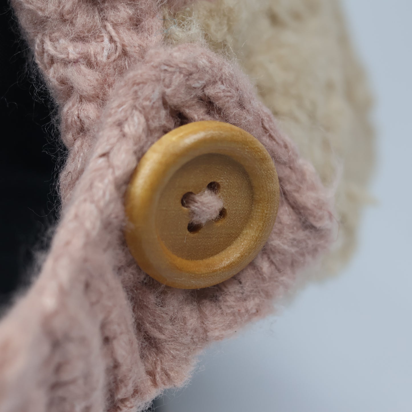 Cozy Blush Pink Sherpa Lined Earflap Hat with Pom Pom - Women’s Winter Headwear