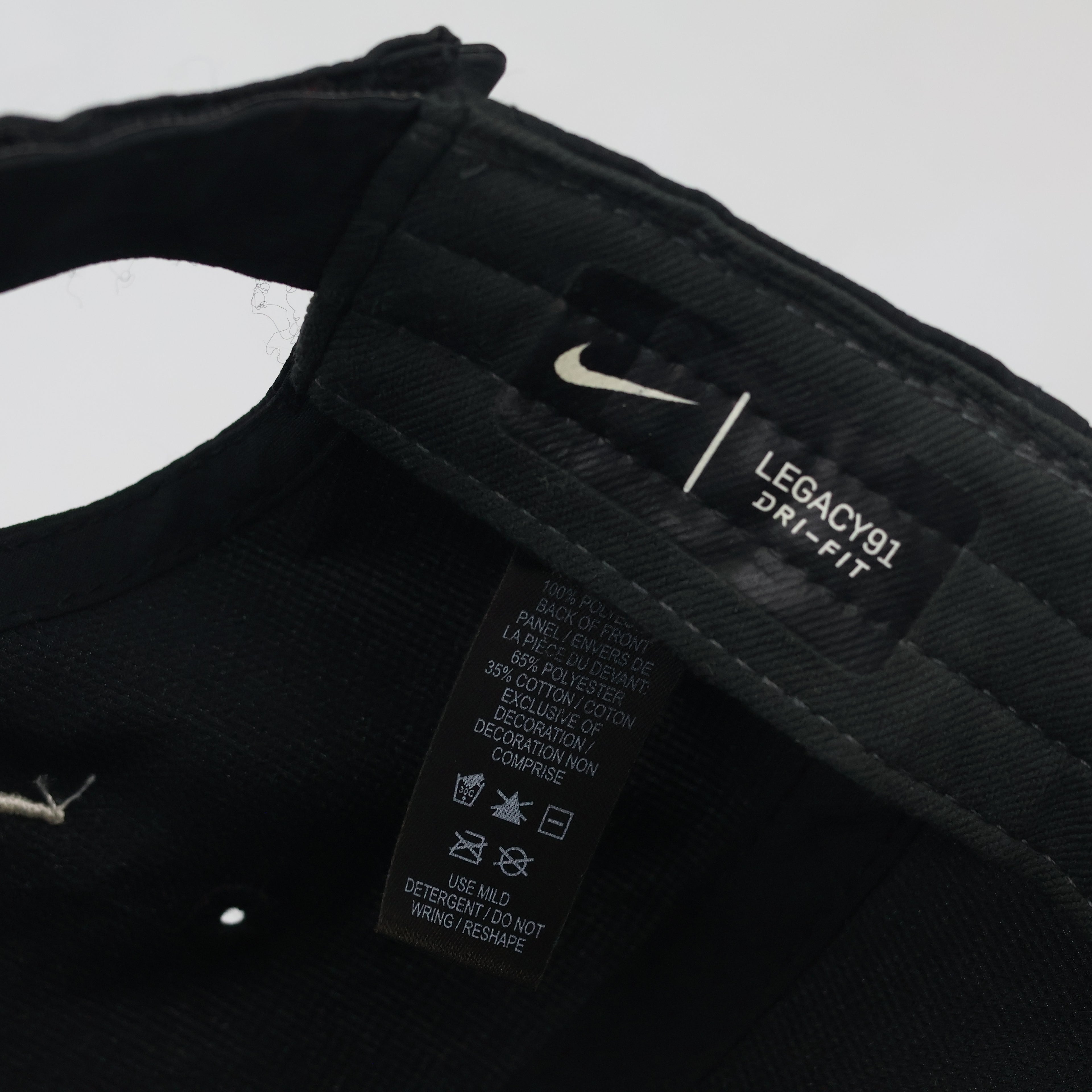Nike Dri-Fit Swoosh Sport Cap | Thrifted Black Tech Hat 56-58cm