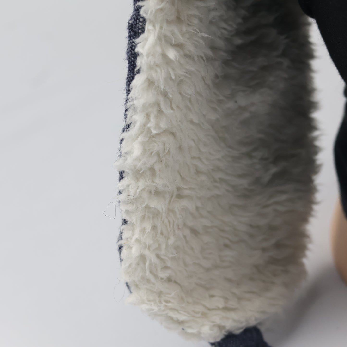 KANS Blue Quilted Trapper Hat with White Faux Fur Lining - Winter Earflap Cap