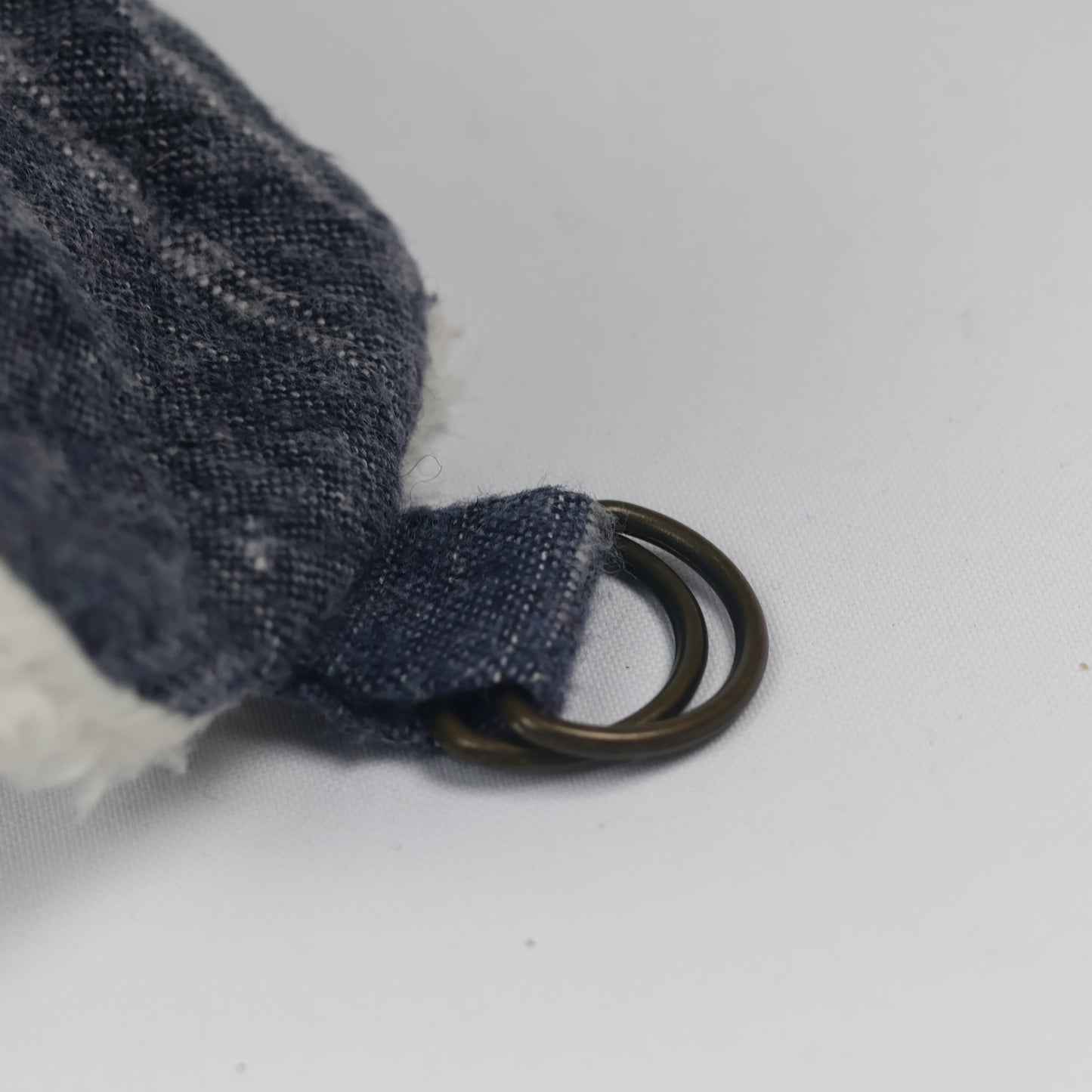 KANS Blue Quilted Trapper Hat with White Faux Fur Lining - Winter Earflap Cap