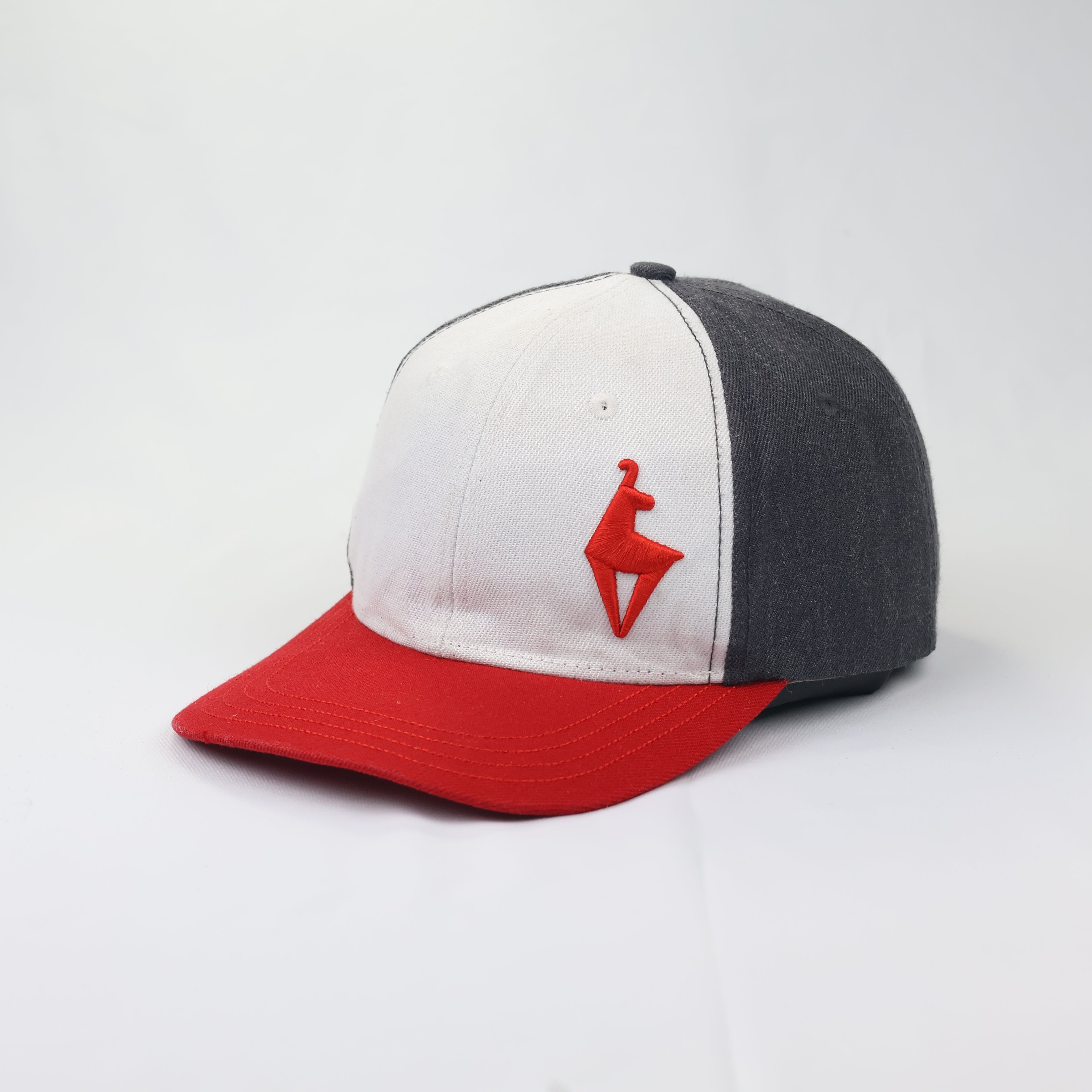 KitzSki Austria Snapback Hat | Embroidered Ski Resort Cap - Red & Grey