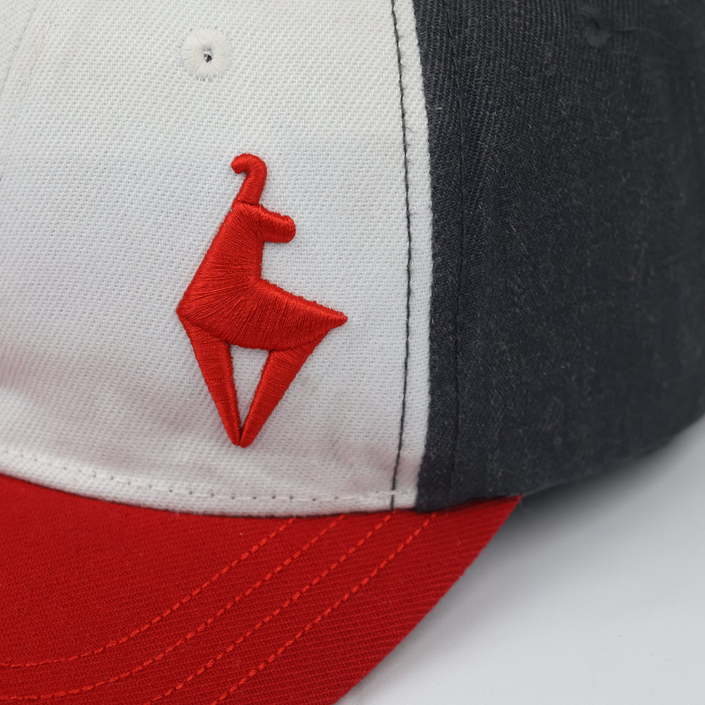 KitzSki Austria Snapback Hat | Embroidered Ski Resort Cap - Red & Grey