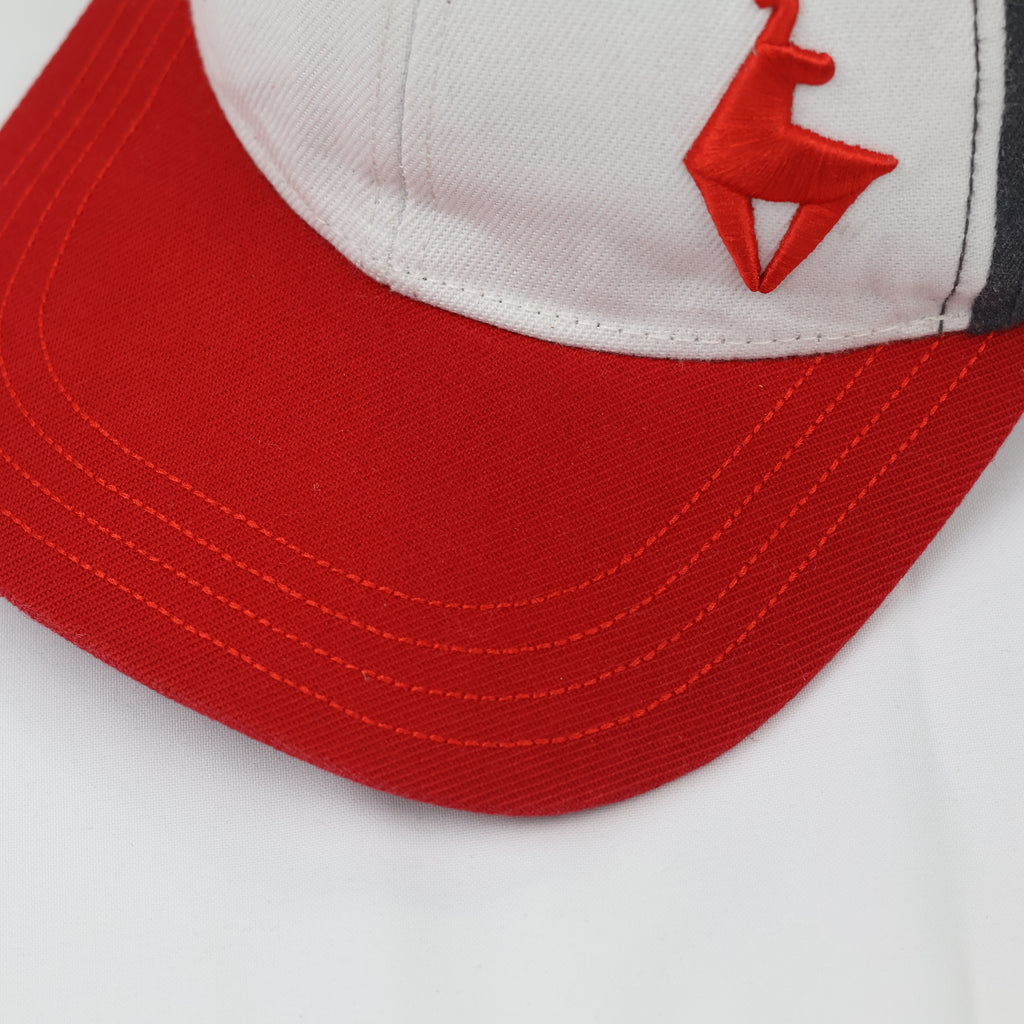 KitzSki Austria Snapback Hat | Embroidered Ski Resort Cap - Red & Grey