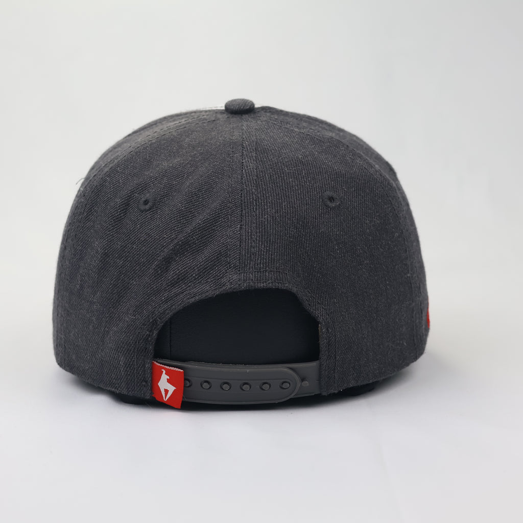 KitzSki Austria Snapback Hat | Embroidered Ski Resort Cap - Red & Grey
