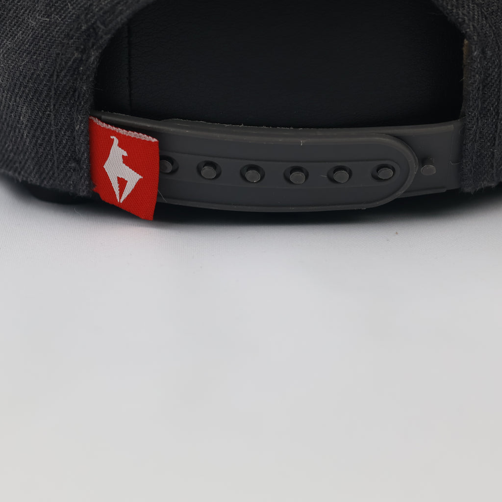 KitzSki Austria Snapback Hat | Embroidered Ski Resort Cap - Red & Grey