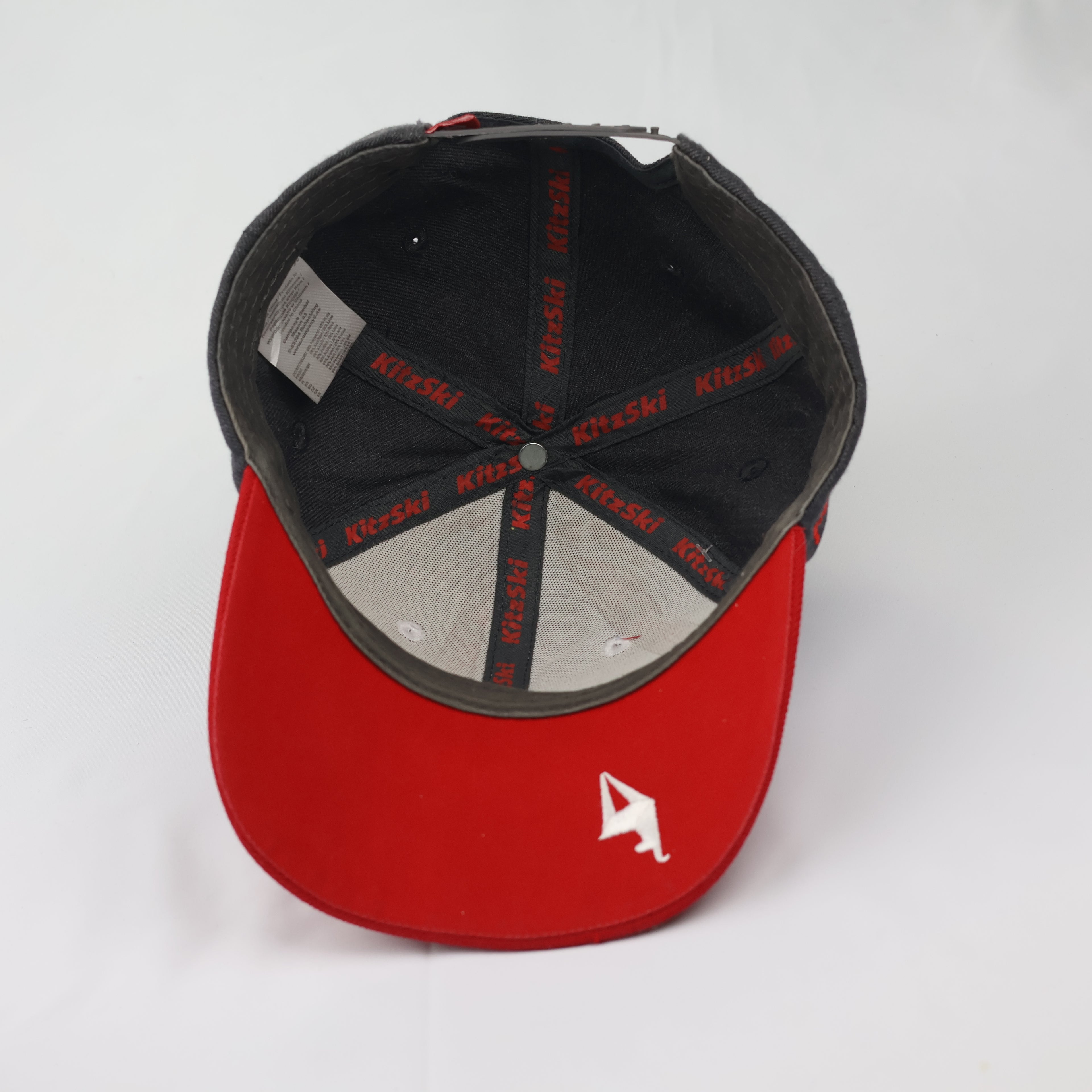 KitzSki Austria Snapback Hat | Embroidered Ski Resort Cap - Red & Grey