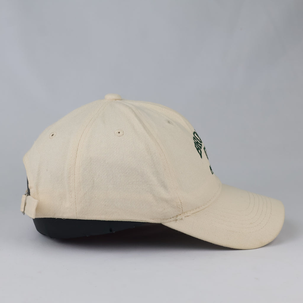 Retro Brooklyn New York Embroidered Hat - Cream & Forest Green Cap