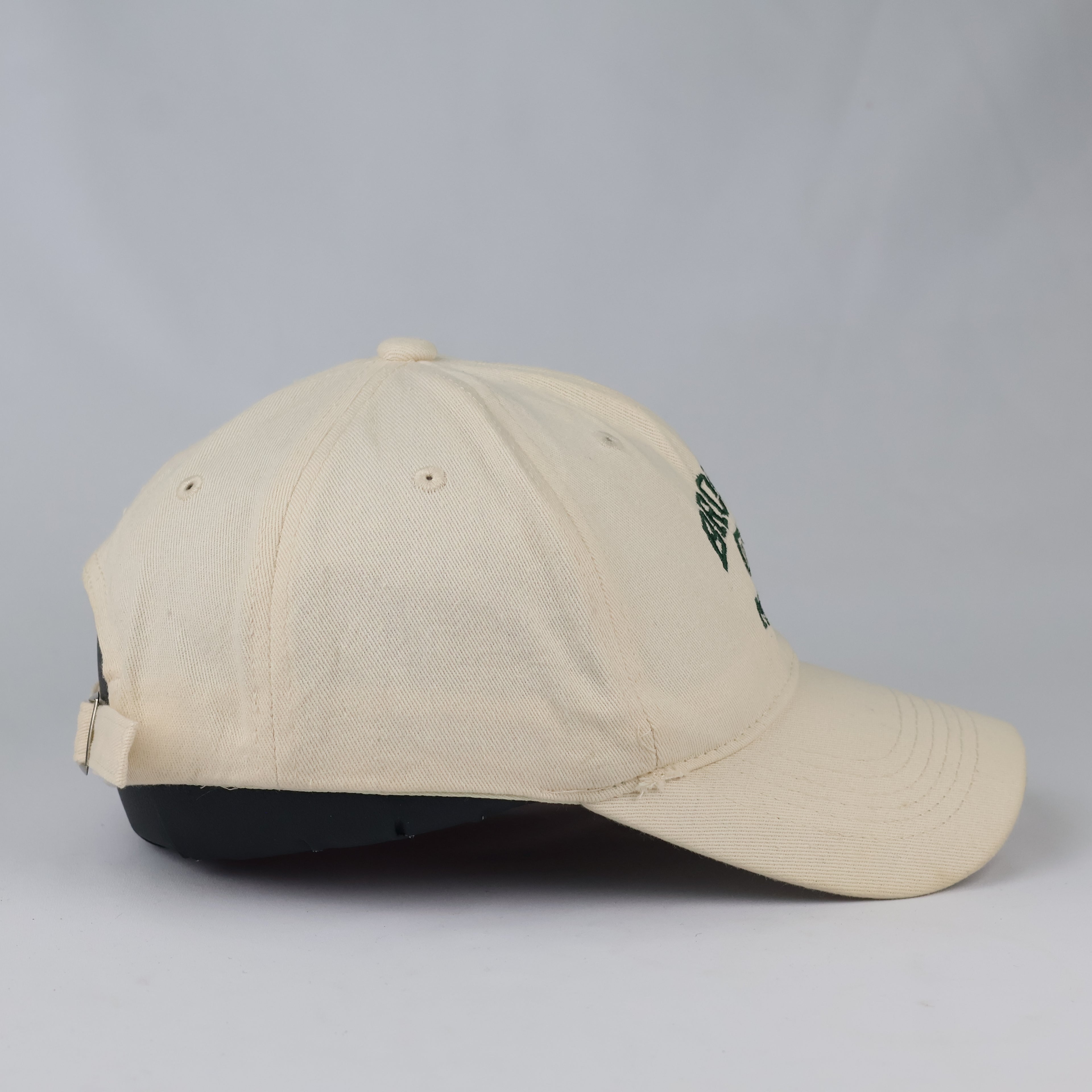 Retro Brooklyn New York Embroidered Hat - Cream & Forest Green Cap