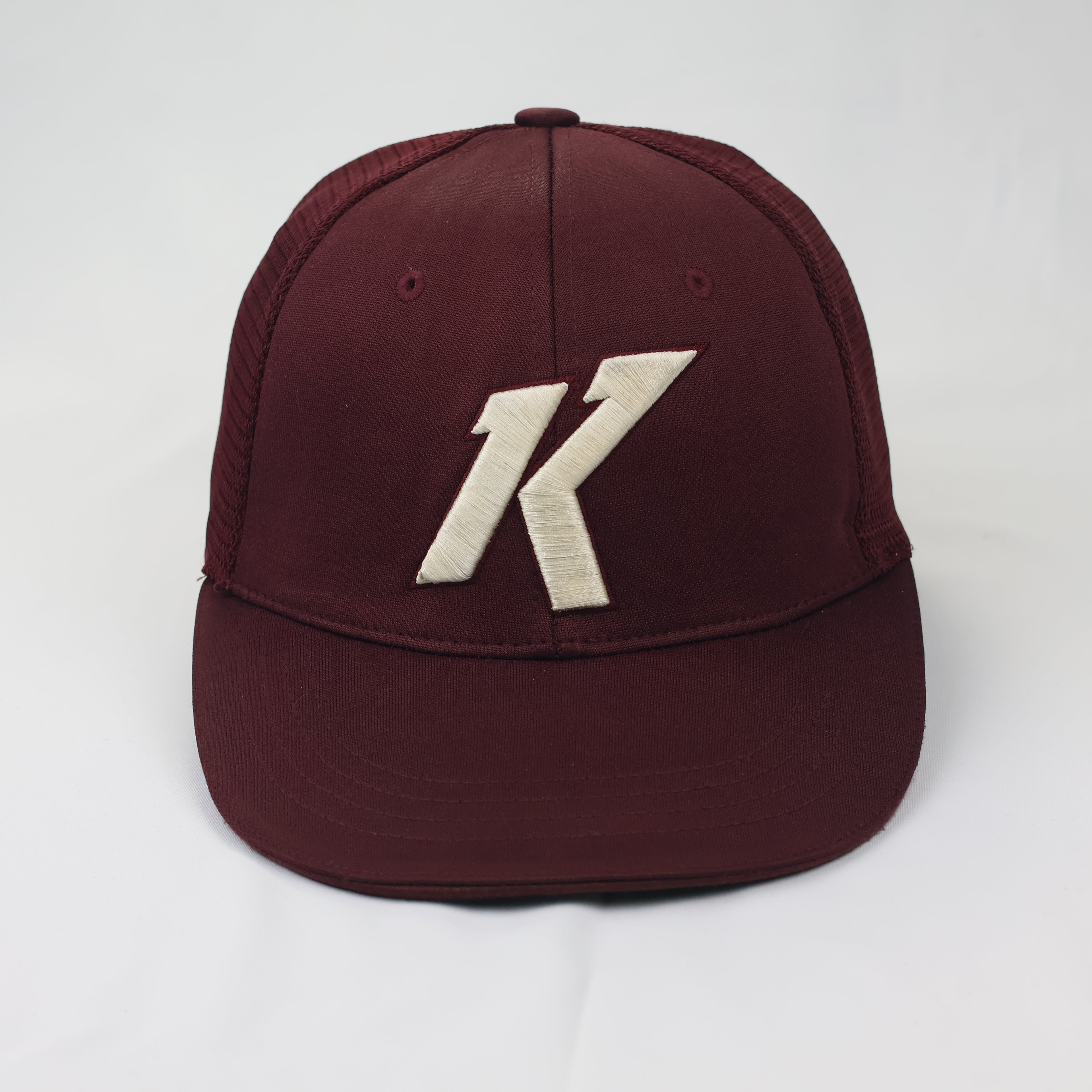 Vintage Heroes "K" Logo Thrifted Trucker Hat | Maroon & Cream Embroidery