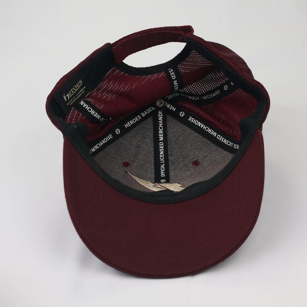 Vintage Heroes "K" Logo Thrifted Trucker Hat | Maroon & Cream Embroidery