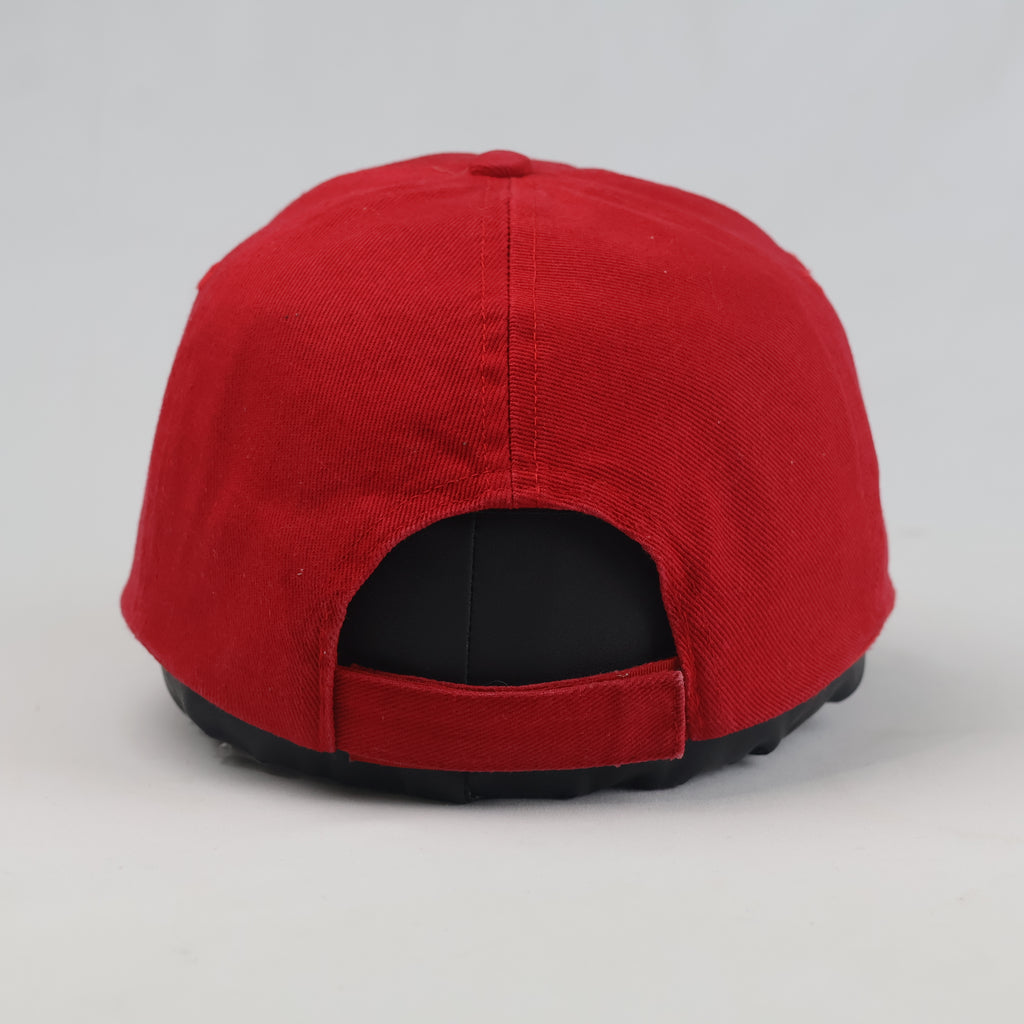 Thrifted Beechfield Peace Sign Embroidered Red Baseball Cap (57–58 cm) |10667