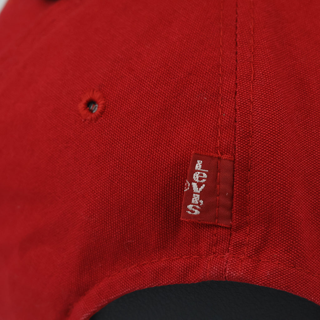 Vintage Levi’s Red Canvas Novelty Cap - Navy C Patch Bow Accent Hat