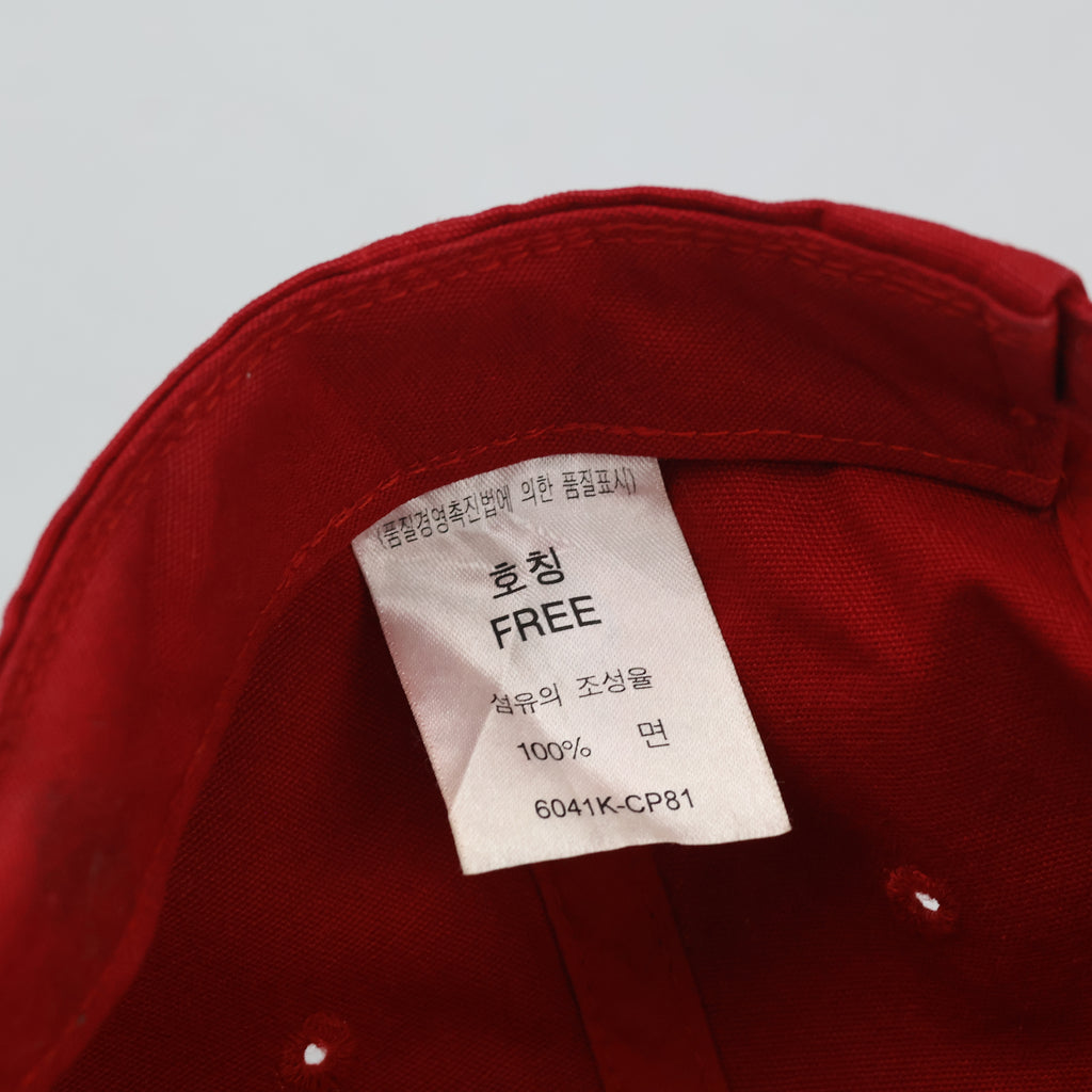 Vintage Levi’s Red Canvas Novelty Cap - Navy C Patch Bow Accent Hat