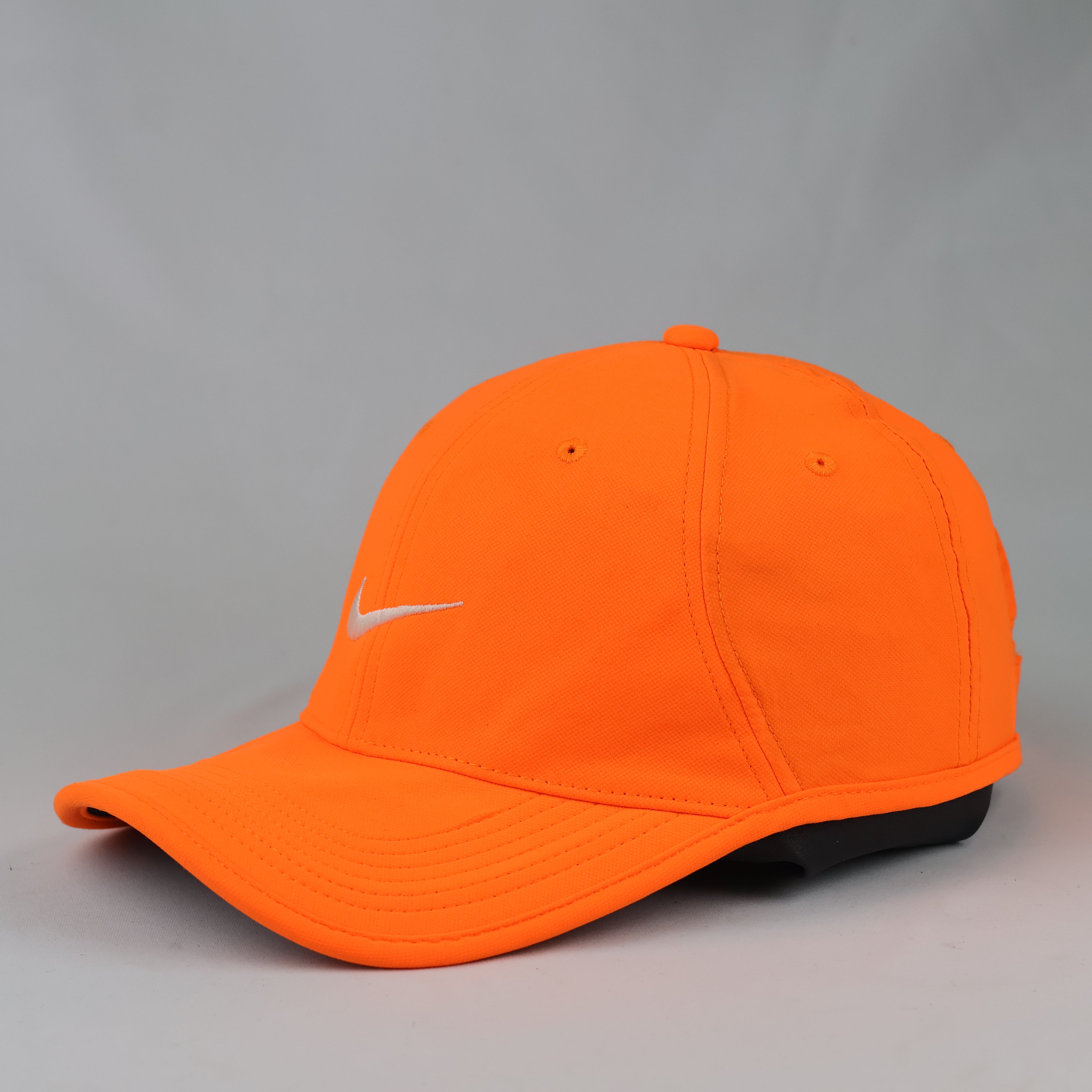 Vintage Nike Golf Adjustable Ball Cap - Bright Safety Orange Swoosh Hat