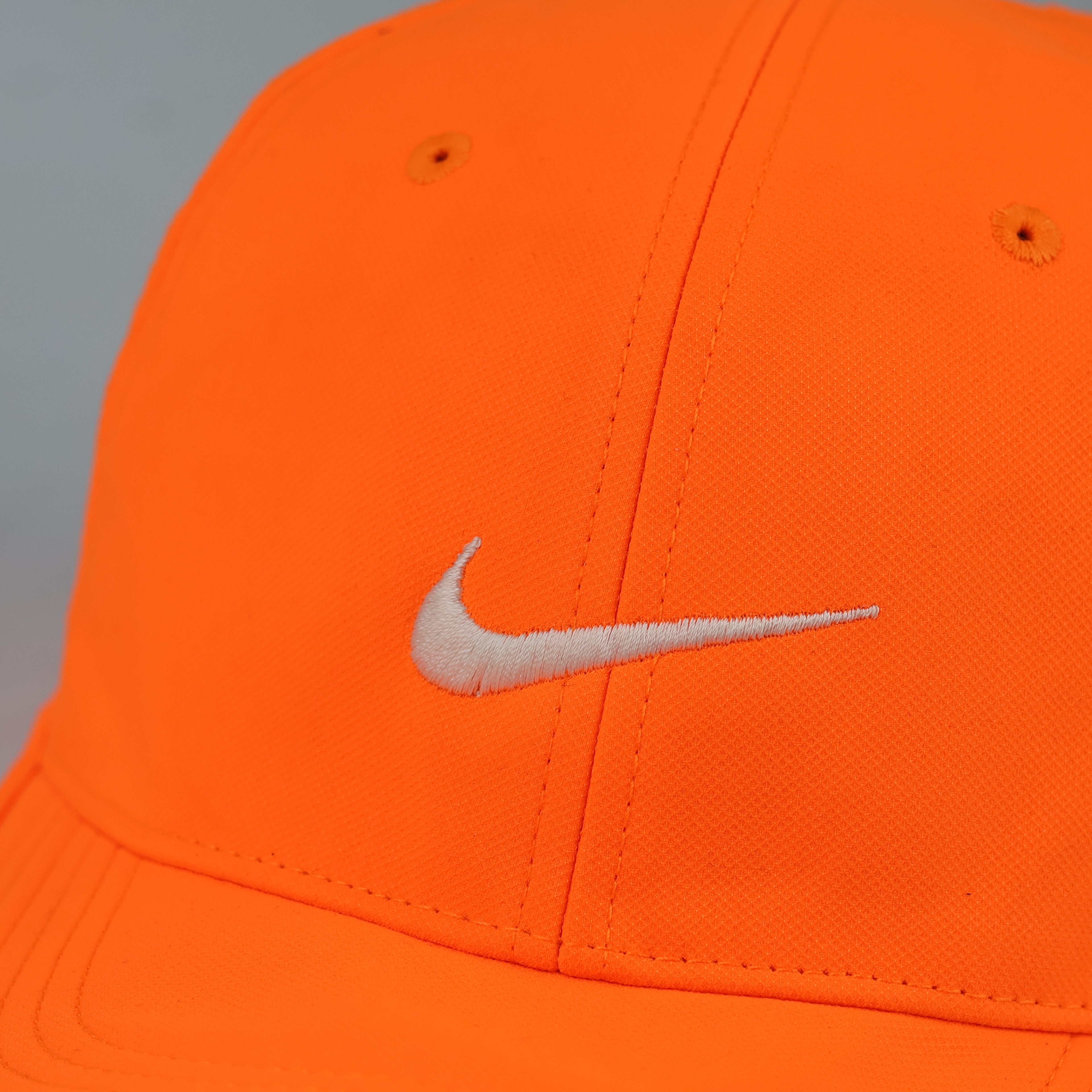 Vintage Nike Golf Adjustable Ball Cap - Bright Safety Orange Swoosh Hat