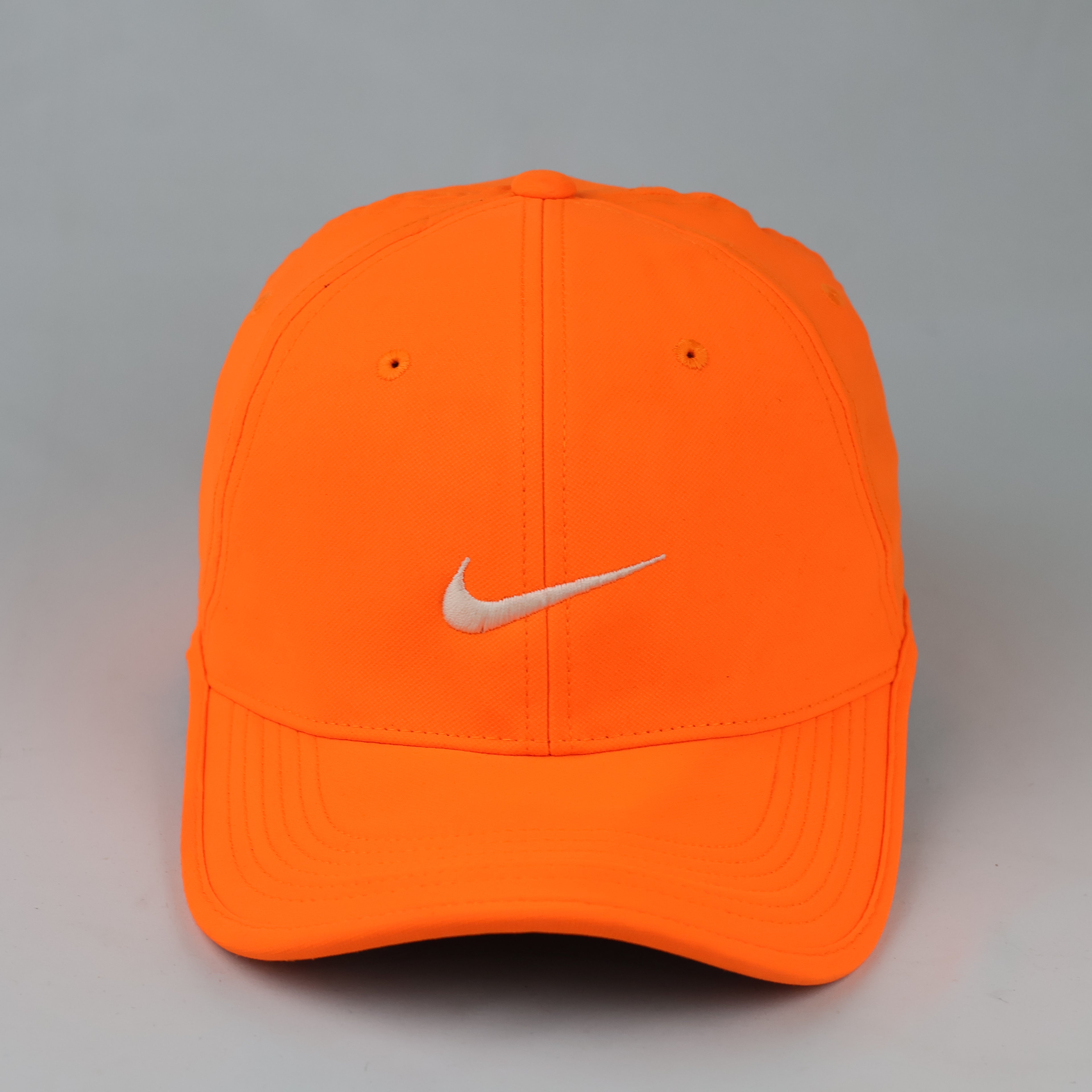 Vintage Nike Golf Adjustable Ball Cap - Bright Safety Orange Swoosh Hat