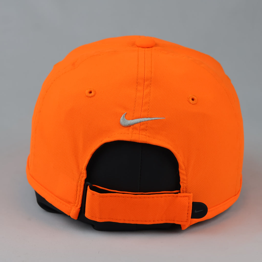 Vintage Nike Golf Adjustable Ball Cap - Bright Safety Orange Swoosh Hat