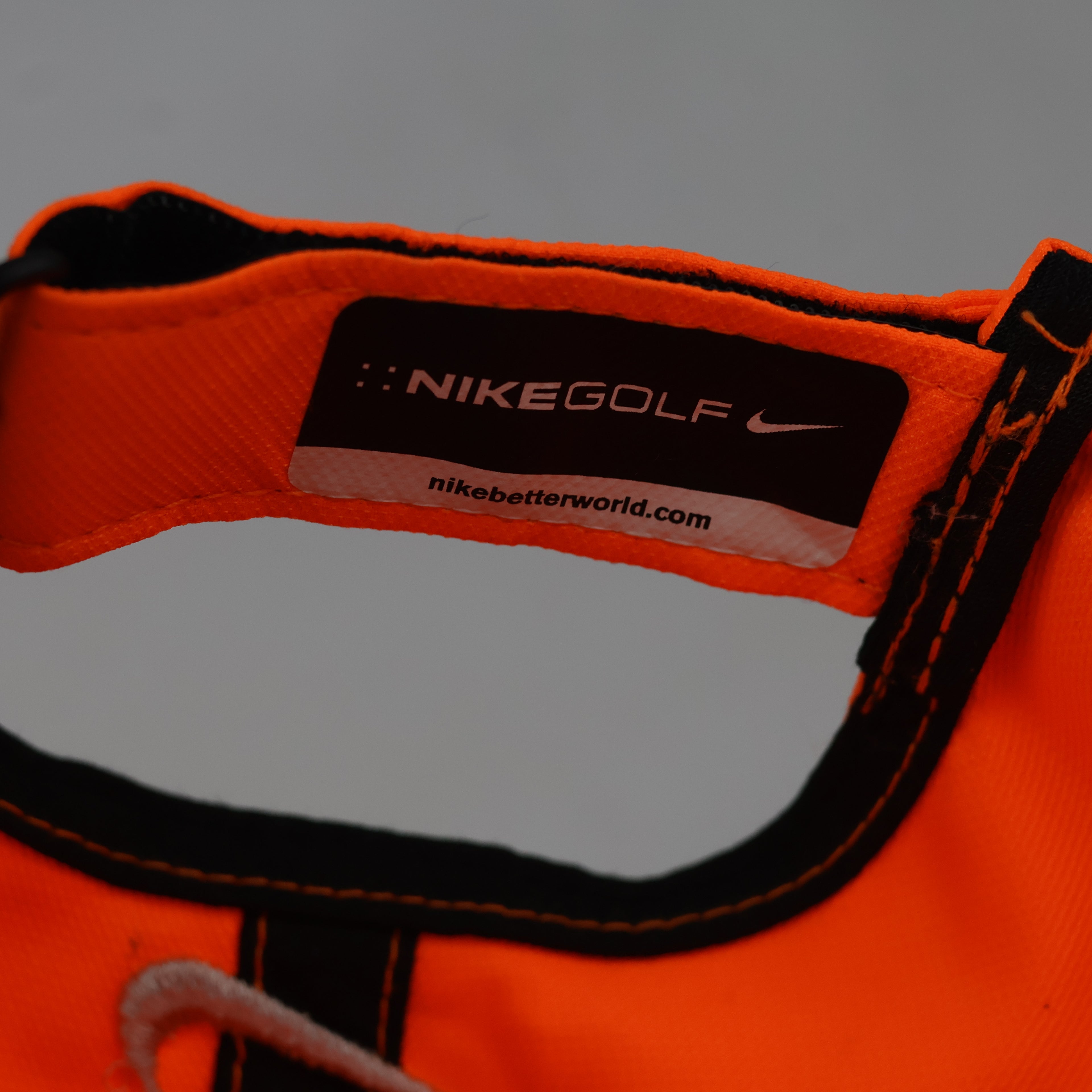 Vintage Nike Golf Adjustable Ball Cap - Bright Safety Orange Swoosh Hat