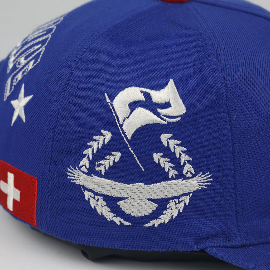 Swiss Landscape Return to Nature Snapback | Thrifted Blue Cap 56-58cm