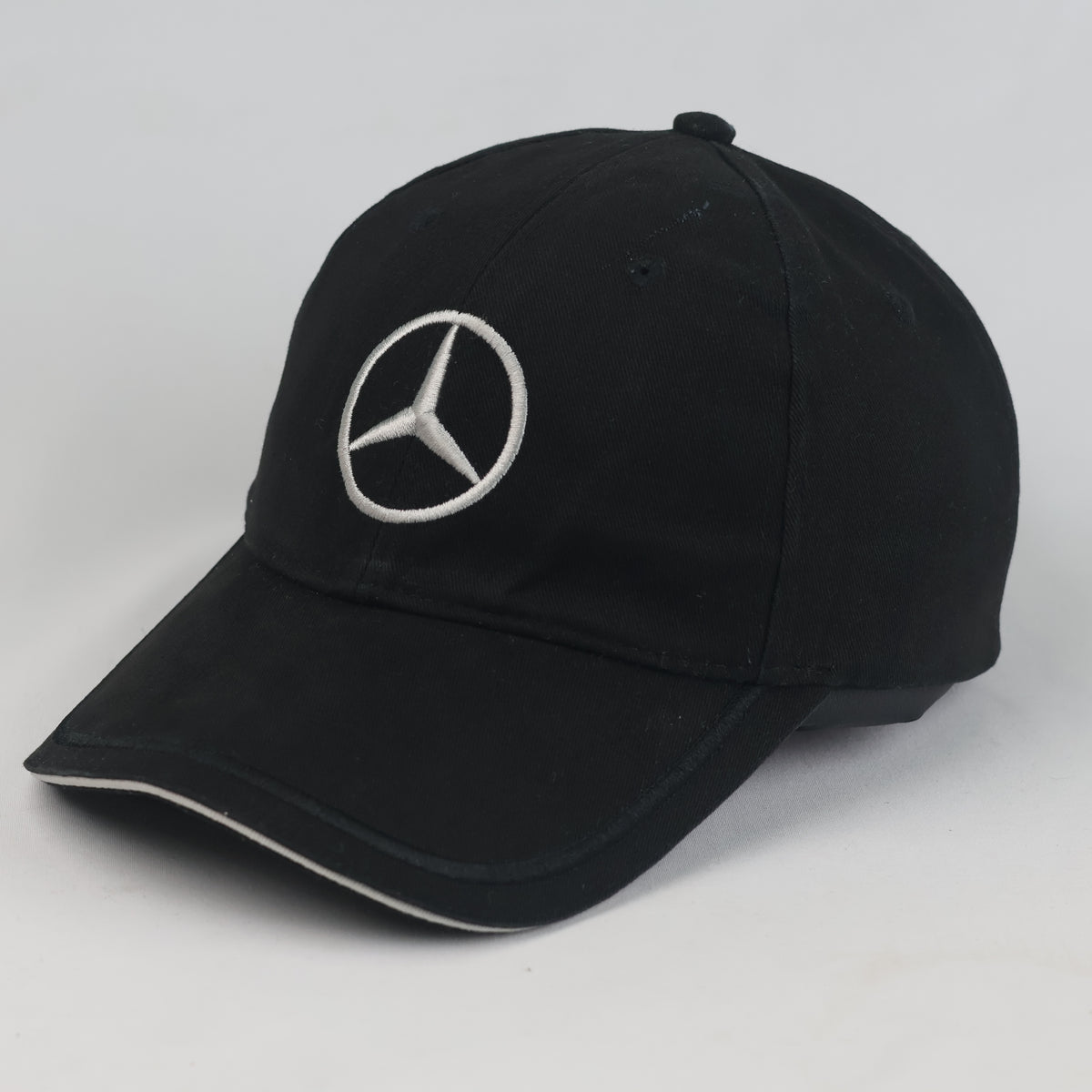 Thrifted Mercedes-Benz Embroidered Logo Baseball Cap – Classic Black (56–57 cm) | 10664