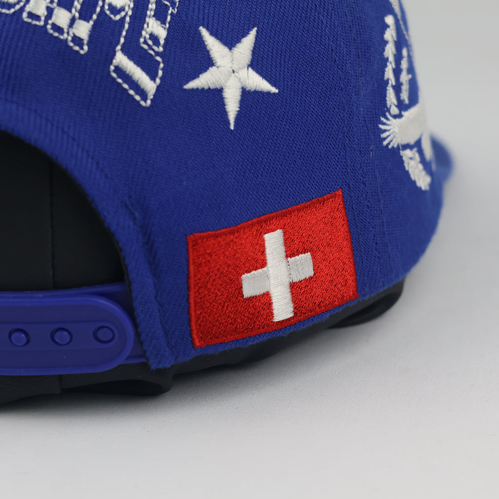 Swiss Landscape Return to Nature Snapback | Thrifted Blue Cap 56-58cm