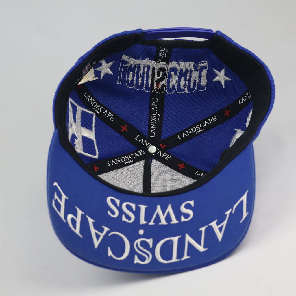 Swiss Landscape Return to Nature Snapback | Thrifted Blue Cap 56-58cm