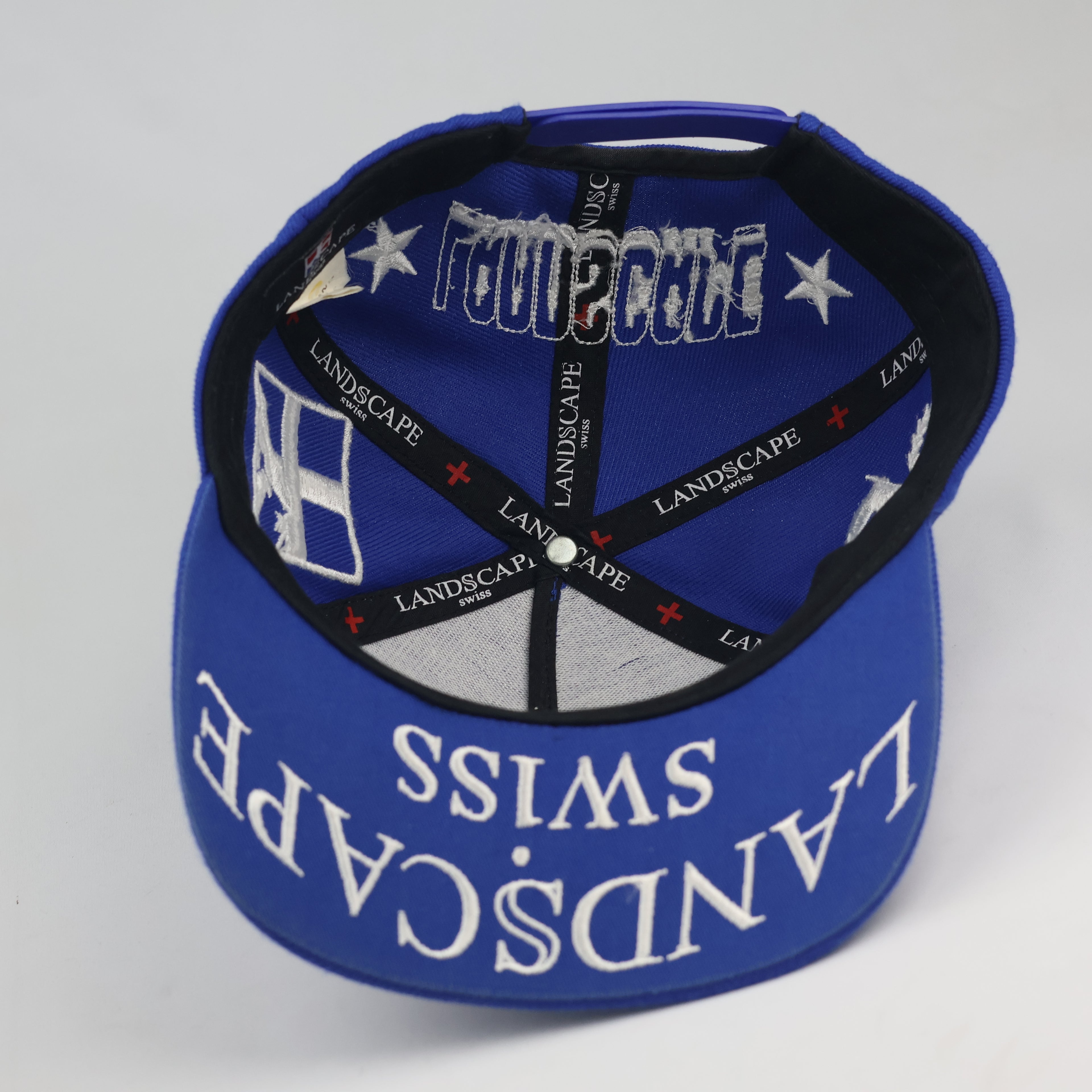 Swiss Landscape Return to Nature Snapback | Thrifted Blue Cap 56-58cm