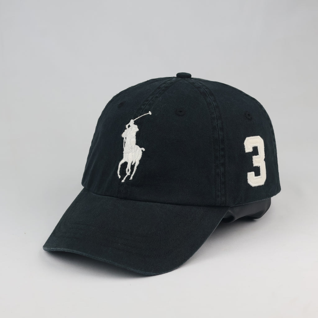 Polo Ralph Lauren Big Pony Dad Cap | Thrifted Black Sport Hat 57-59cm