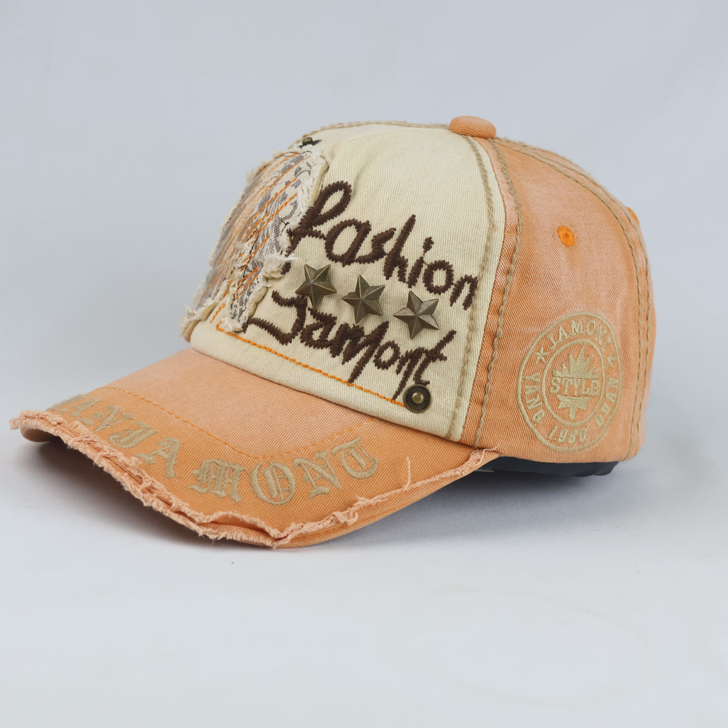 Thrifted Y2K Jamont Graphic Embroidered Dad Hat with Metal Stars – Pre-Loved (57–59 cm) | 10668