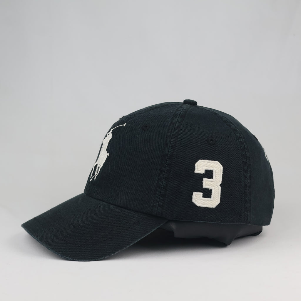 Polo Ralph Lauren Big Pony Dad Cap | Thrifted Black Sport Hat 57-59cm