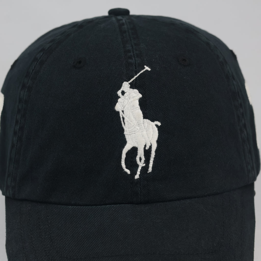 Polo Ralph Lauren Big Pony Dad Cap | Thrifted Black Sport Hat 57-59cm