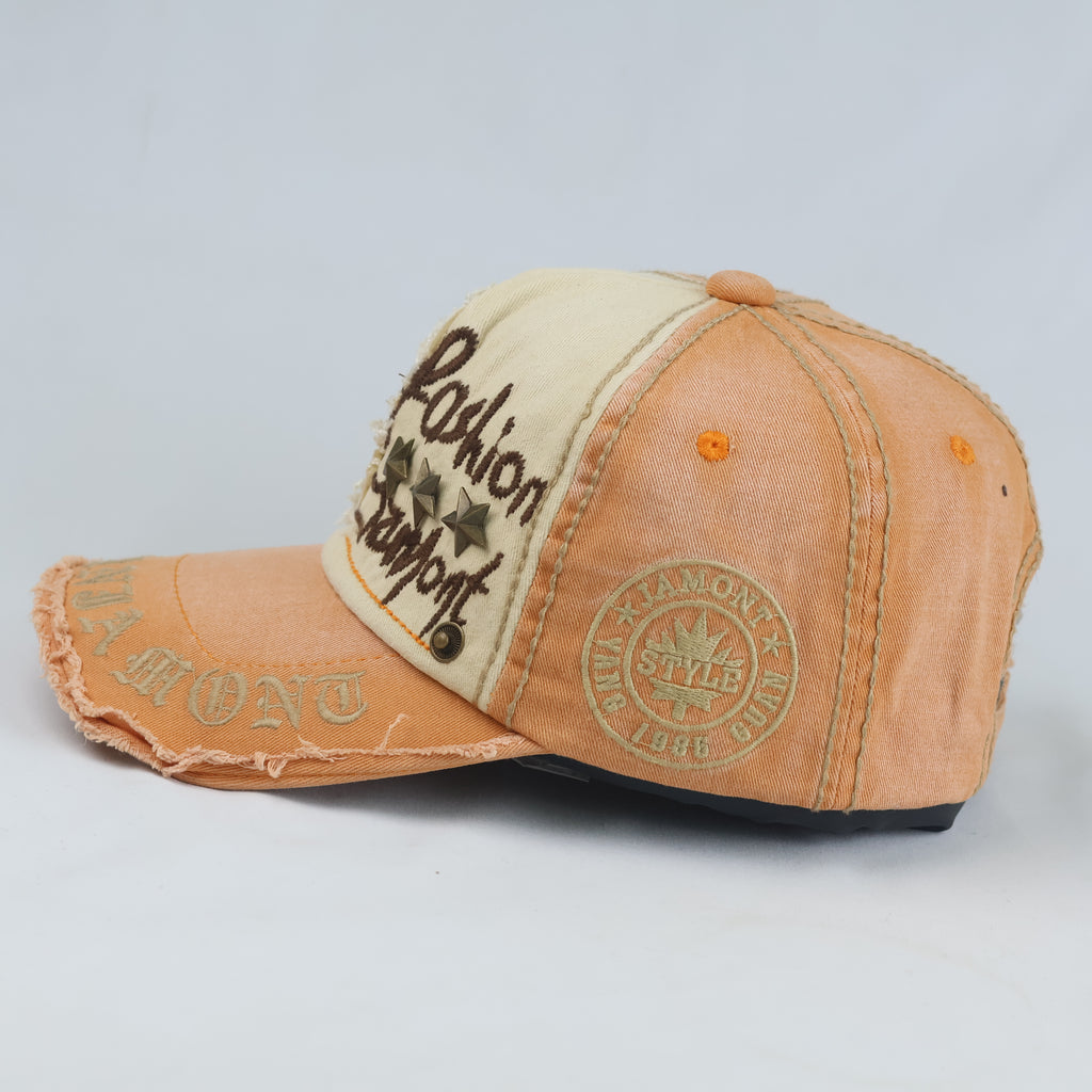 Thrifted Y2K Jamont Graphic Embroidered Dad Hat with Metal Stars – Pre-Loved (57–59 cm) | 10668