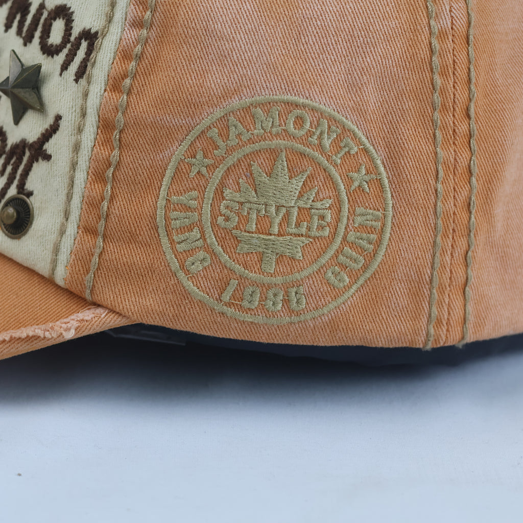 Thrifted Y2K Jamont Graphic Embroidered Dad Hat with Metal Stars – Pre-Loved (57–59 cm) | 10668