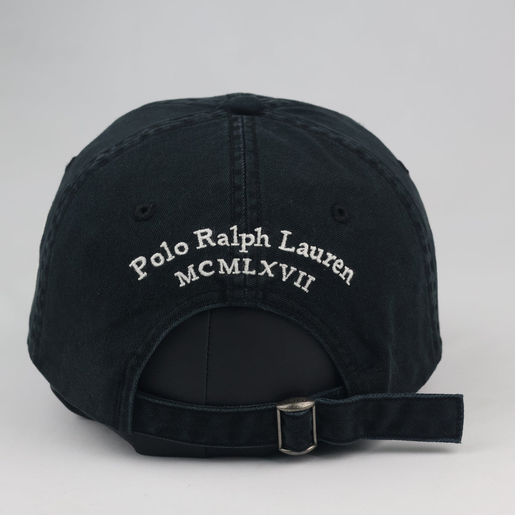 Polo Ralph Lauren Big Pony Dad Cap | Thrifted Black Sport Hat 57-59cm